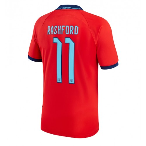 Dres Engleska Marcus Rashford #11 Gostujuci SP 2022 Kratak Rukav